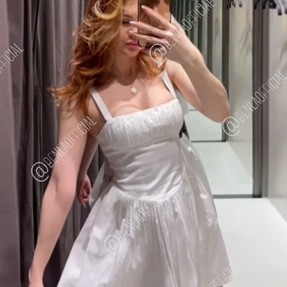 ZARA VOLUMINOUS SKIRT DRESS - Picture 8 of 14